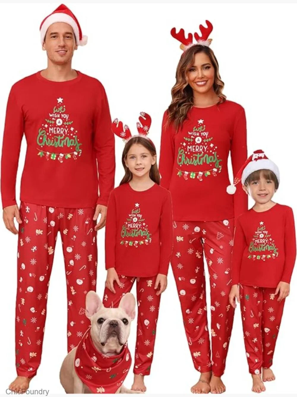 Matching Family Christmas Pajamas Long Sleeve Sleep Set